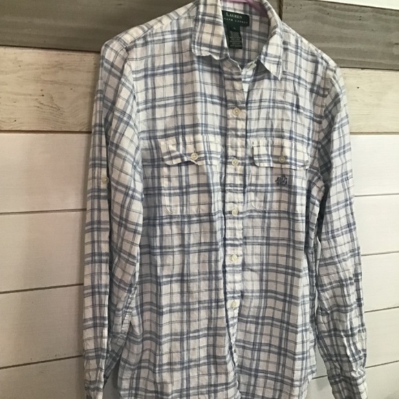 Back To School Ralph Lauren Shirt Mens Size S 100% Linen - Picture 2 of 9